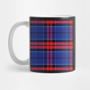 Scottish tartan, black, blue and red Mug